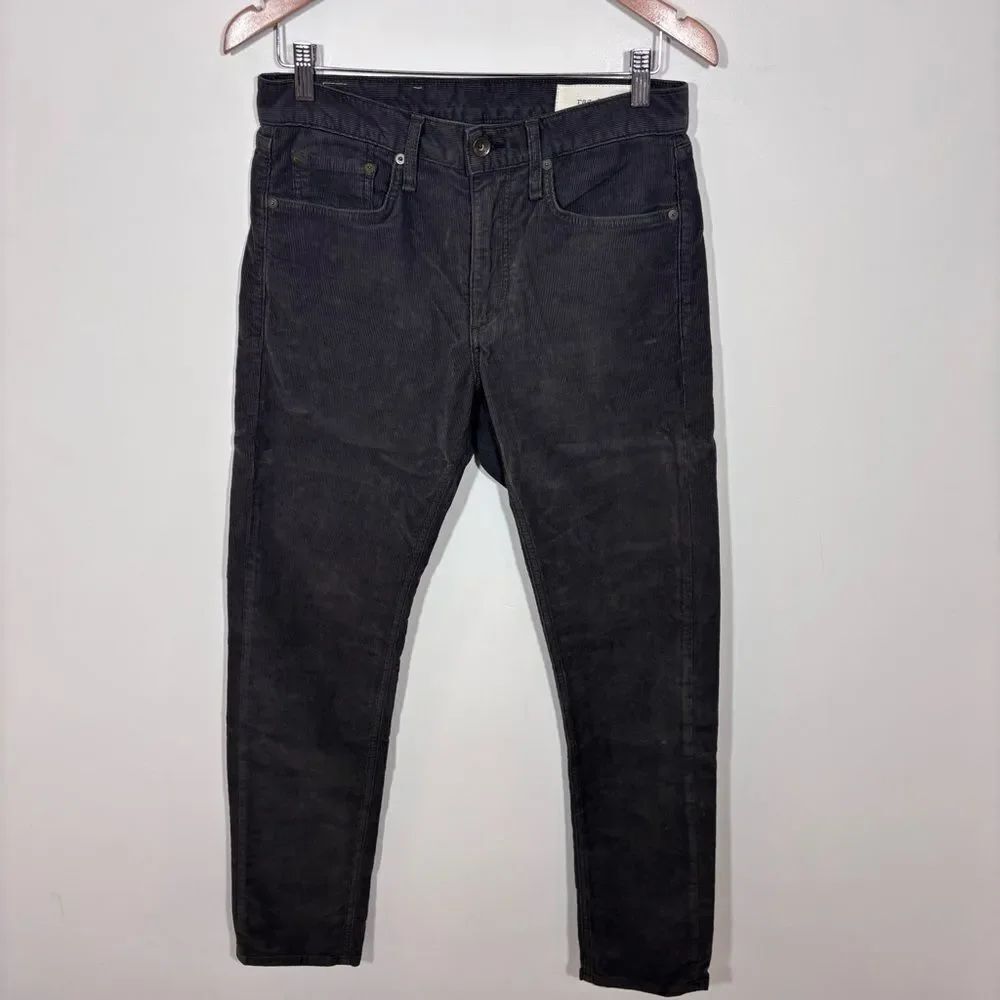 Rag & Bone Men’s Fit 2 Slim Corduroy Pants Carbon Gray 30X32